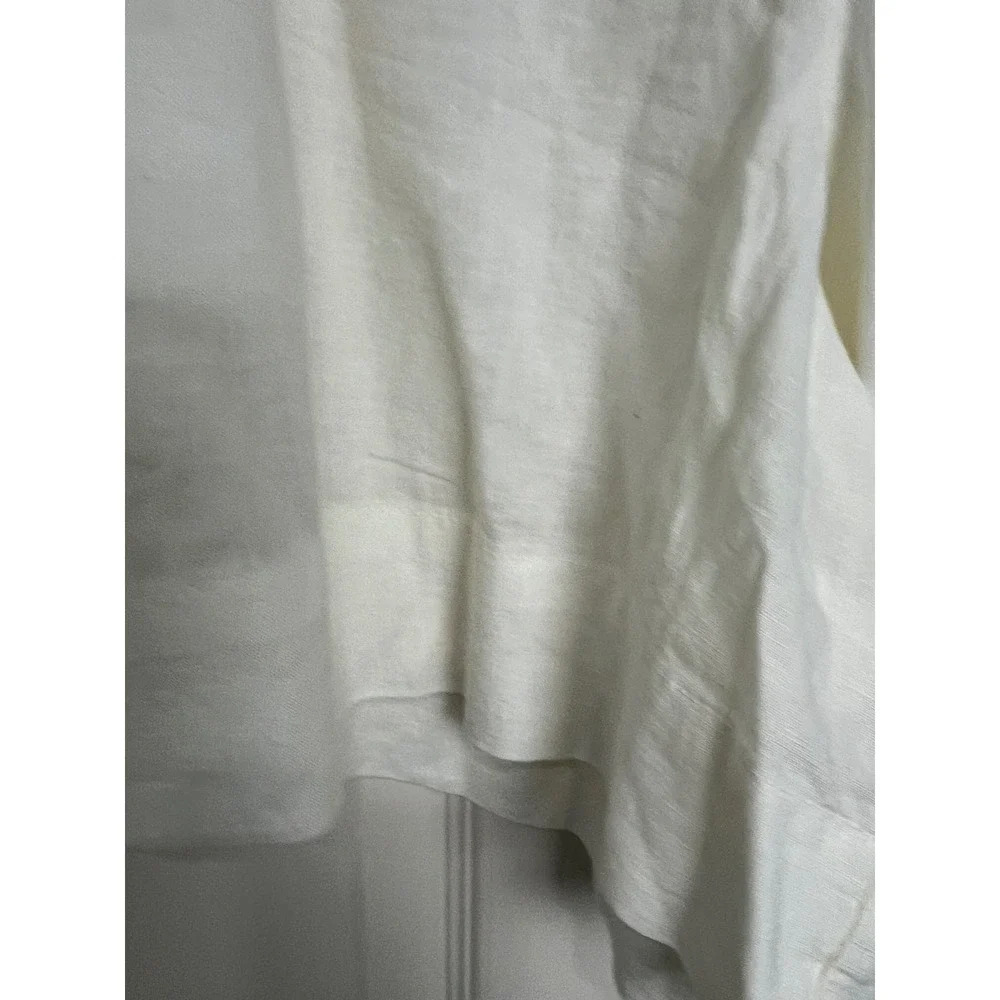 Gap Shorts Women XL White Linen Blend Elastic Waist Pull On Summer‎ New C13